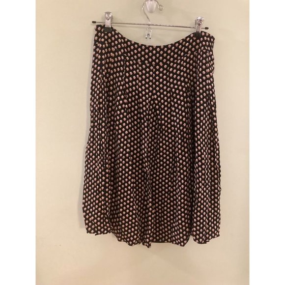 TALBOTS Geo Printed Pleated Knee Length Skirt. Size 4 - Picture 3 of 6